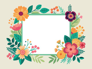 frame with flowers