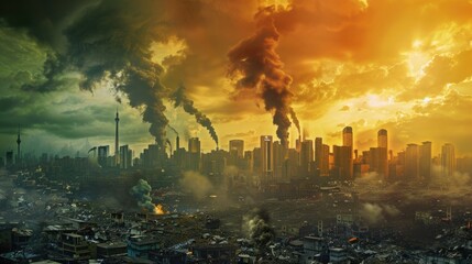 The devastating impact of pollution on Earth is a pressing global concern with the looming threat of widespread environmental degradation caused by phenomena like the greenhouse effect and 