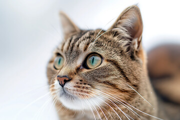 cat isolated on white