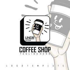 COFFEE SHOP LOGO TEMPLATE, WITH A WHITE BACKGROUND.eps