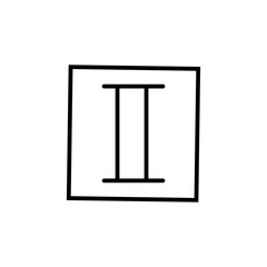 italic line icon