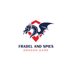 fardel and Spies' Dragon game abstract logo design