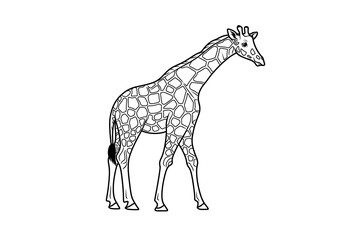 Giraffe for kids coloring book