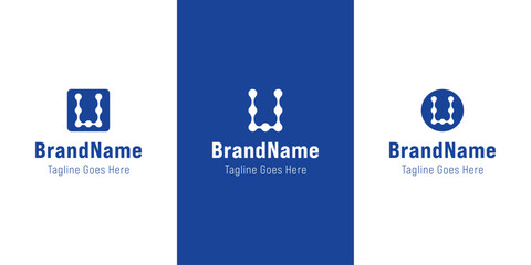Letter U Connecting Dot Logo, suitable for any business with U initial