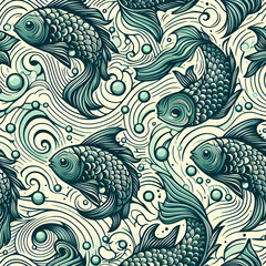 seamless pattern pattern, seamless, vector, floral, wallpaper, ornament, design, decoration, texture,Ai generated 