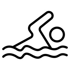 swimming icon vector