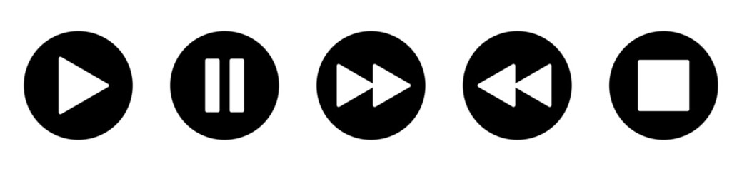 Video or music player icon design collection © Nkrumah