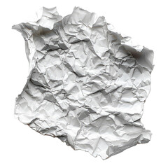 Crumpled sheet of paper isolated on Transparent Background