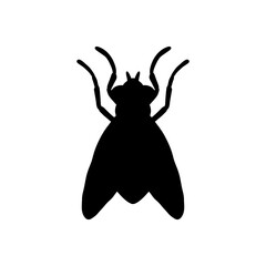 flt silhouette vector illustration. Fly vector icon isolated on white background. Flat vector fly icon symbol sign from modern animals collection for mobile concept and web apps design