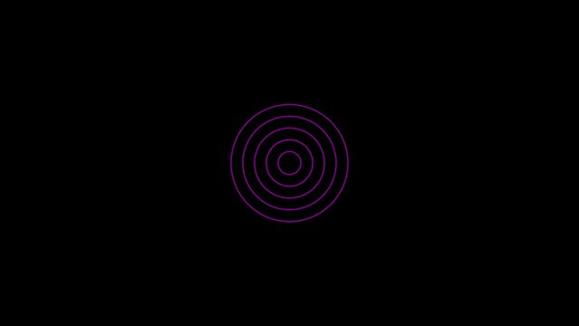 Digital radio wave white color animation. Radio wave on world map 4k video black background.