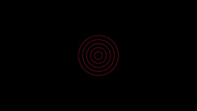 Digital radio wave white color animation. Radio wave on world map 4k video black background.