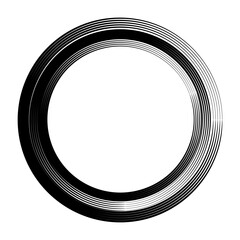 Abstract circle. Black round frame. Element for design. Vector illustration isolated on white background. EPS 10