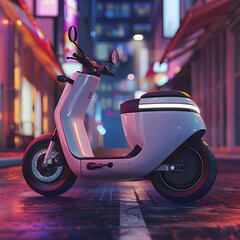 Sleek Electric Scooter for Urban Mobility and Lifestyle Advertising in 2024