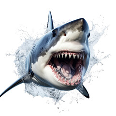 Naklejka premium white shark isolated on transparent background