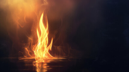 Fiery Pentecostal Flame Illustration., Pentecost a Christian holiday, the descent of the Holy Spirit.