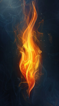 Vibrant Pentecostal Flame Illustration., Pentecost a Christian holiday, the descent of the Holy Spirit.