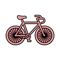Fototapeta premium Pink Bicycle Illustration Isolated on Transparent Background