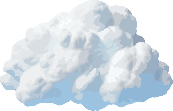 white cloud, blue sky, fluffy, weather clip art preview