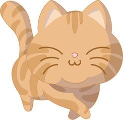 Faceless Cute Cat Illustration