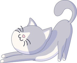 Faceless Cute Cat Illustration