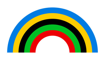 Obraz premium Colored Olympic Games rainbow symbol isolated - stock vector