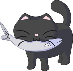 Faceless Cute Cat Illustration