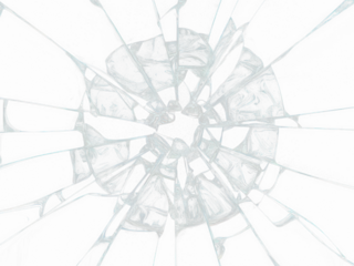 Crumbled glass texture background - transparent background PNG. Isolated broken glass. 
