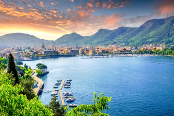 Blick über Como, Comer See, Italien 