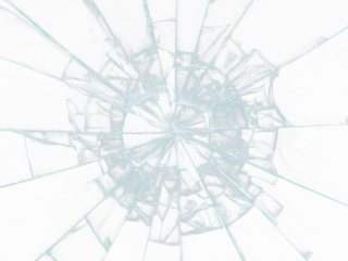 Crushed glass texture background - transparent background PNG. Isolated broken glass. 