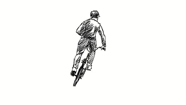 Freestyle BMX race sketch animation