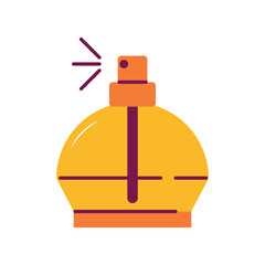 Perfume - Makeup beauty icon set with color