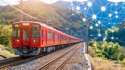 Fototapeta premium Futuristic transit. crypto-enabled speed concept for efficient urban transportation