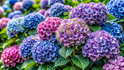purple and blue hydrangea