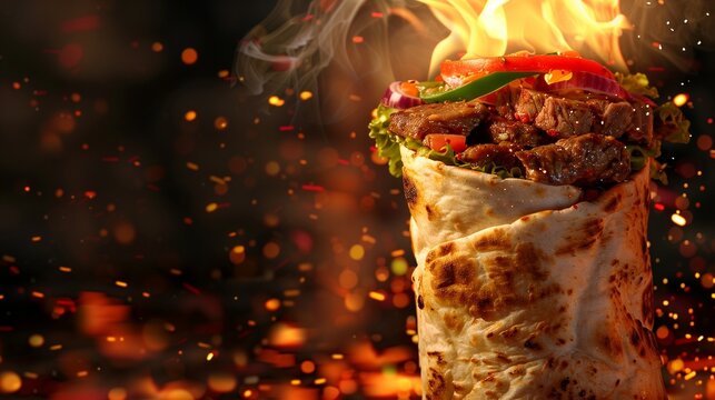 delicious shawarma advertising poster