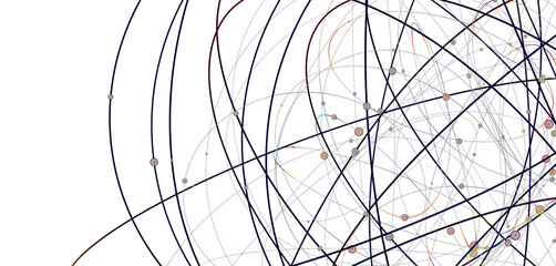 Digital technology background. Network connection dots and lines.