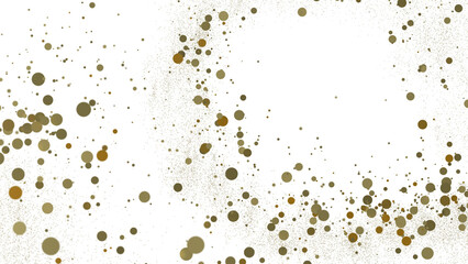 Radiant Festivity: Spectacular 3D Illustration Showcasing Radiating gold Confetti