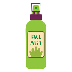 Face Mist - Makeup beauty icon set with color