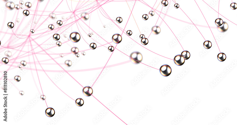 Leinwandbilder Digital technology background. Network connection dots and lines.