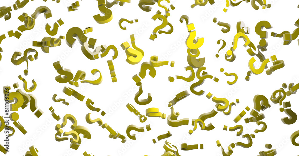 Poster colored question marks background concept