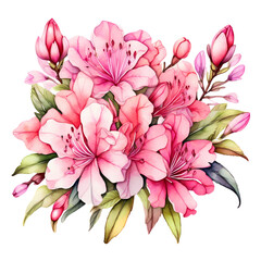 Obraz premium The natural beauty of azalea flowers on a transparent background