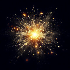 Obraz premium Light Splash, Cut Out, Dark Background