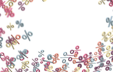 Blurred sale background. 3d