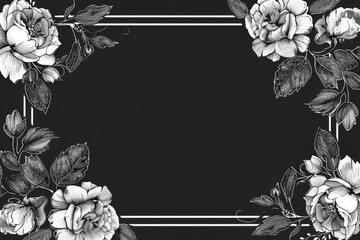 Elegant floral condolence background with customizable text space for funeral tribute. Sympathy card. Bereavement memorial service. Mourning remembrance. And solemn