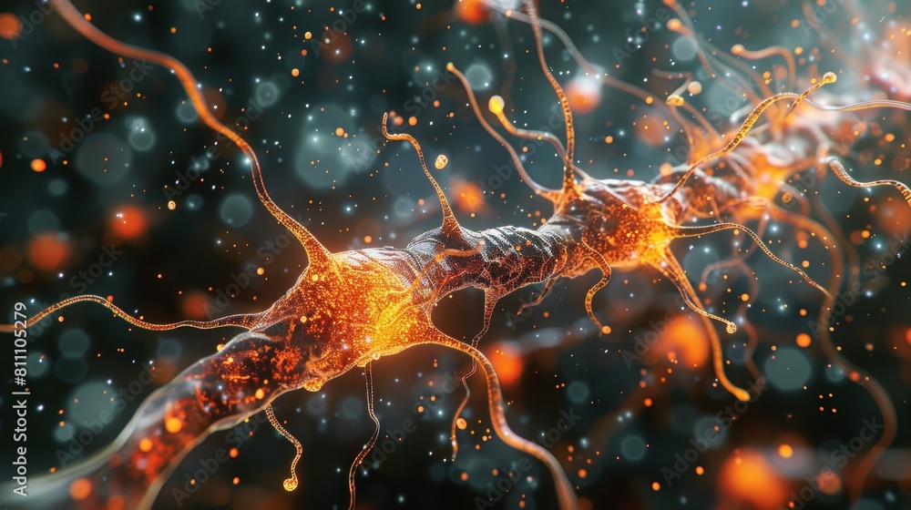 Poster the image shows a bunch of neurons which are the basic functional units of the nervous system.