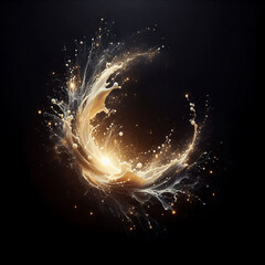 Obraz premium Light Splash, Cut Out, Dark Background