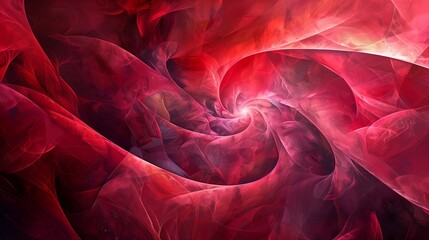Abstract Red Black Swirling Patterns with Glowing Highlights Modern Design Digital Artwork Futuristic Backgrounds, Capturing the Essence of Movement Energy Vivid Colors 8K Wallpaper High-resolution