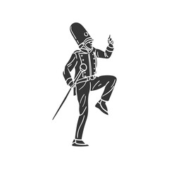 Marching Band Icon Silhouette Illustration. Director Vector Graphic Pictogram Symbol Clip Art. Doodle Sketch Black Sign.