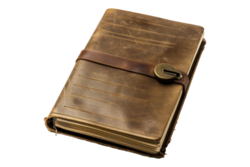 Notebook with a magnetic lock isolated on transparent background