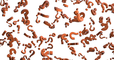 question marks background. 3d Illustration