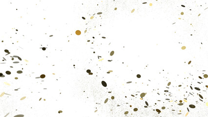 Enchanting Euphoria: Breathtaking 3D Illustration of Enchanting gold Confetti